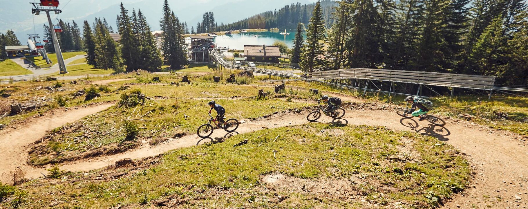 Mountainbiken am Komperdelltrail in Serfaus-Fiss-Ladis