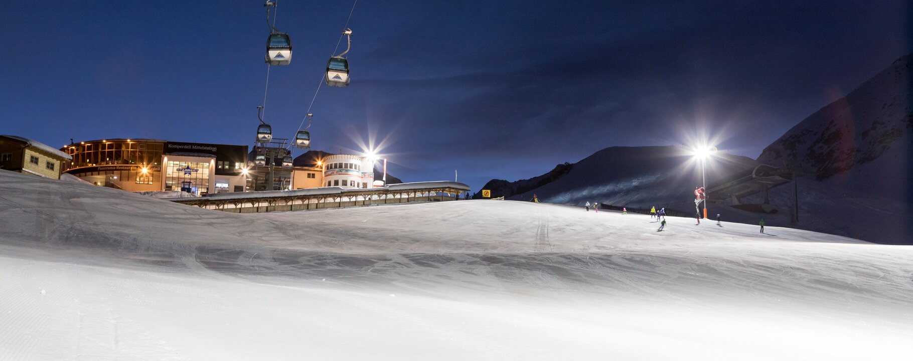 Nighttime skiing at the Komperdell in Serfaus in Tyrol | © Andreas Kirschner